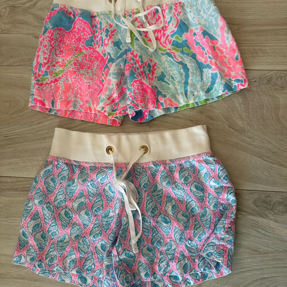 Lilly Pulitzer Pink and Blue Patterned Shorts